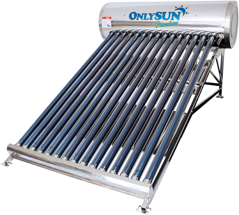 Calentador solar de 15 tubos - OnlySun Premium con garantía de 10 años.